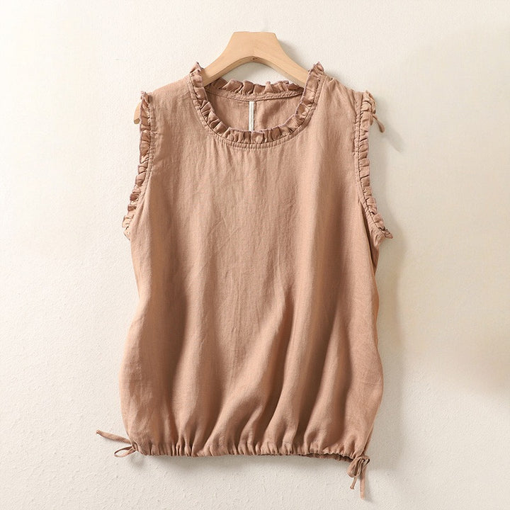 ANNA LINEN TOP