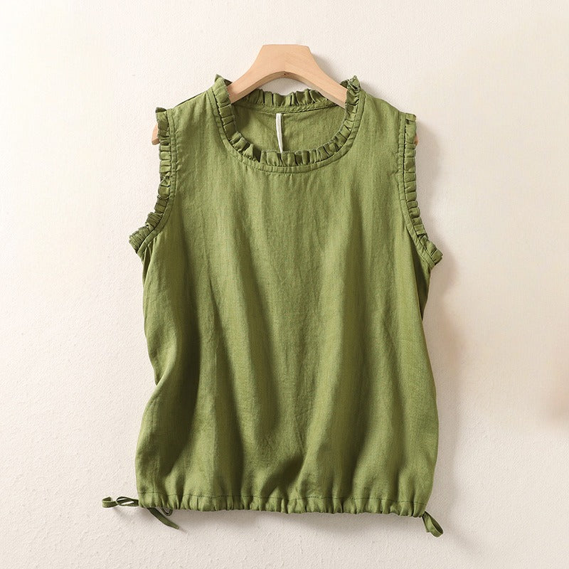 ANNA LINEN TOP