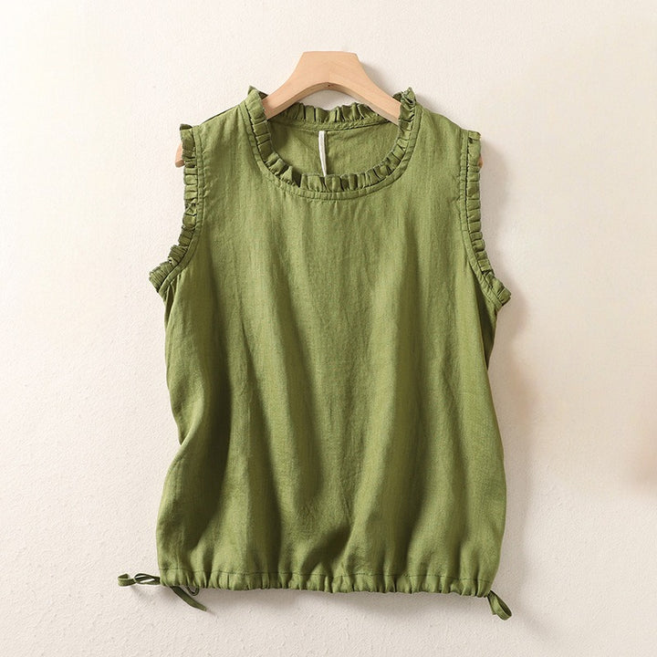 ANNA LINEN TOP