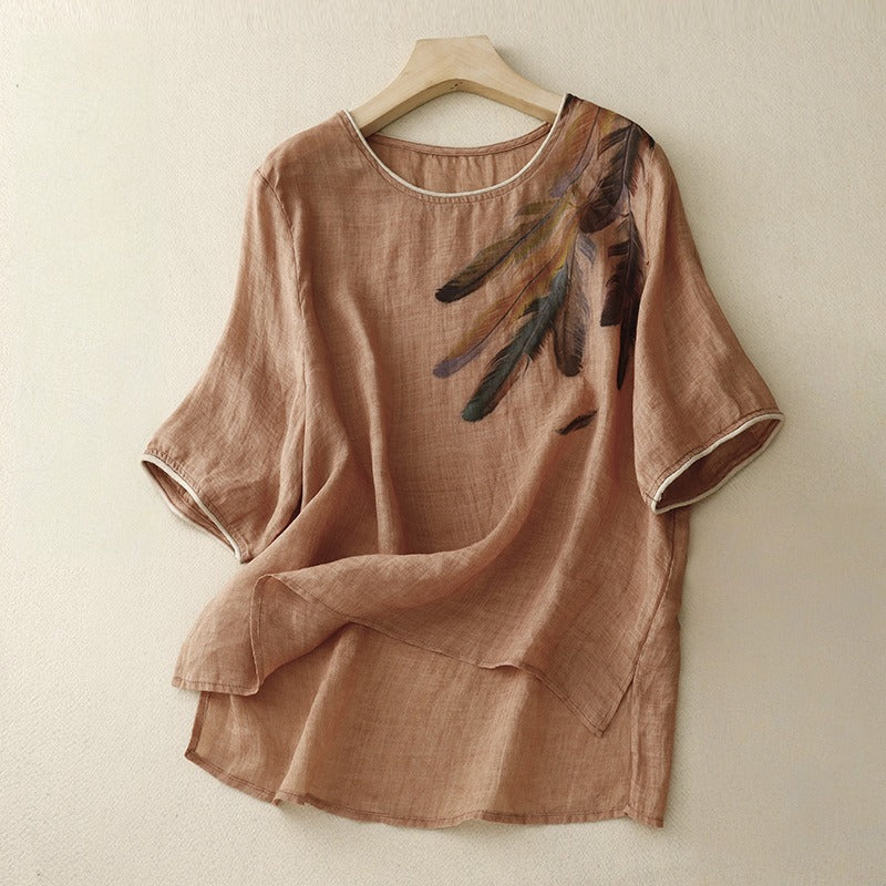 ALEXA LINEN BLOUSE
