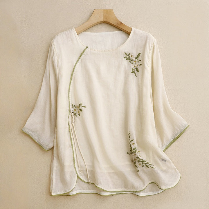 SANDRA LINEN BLOUSE