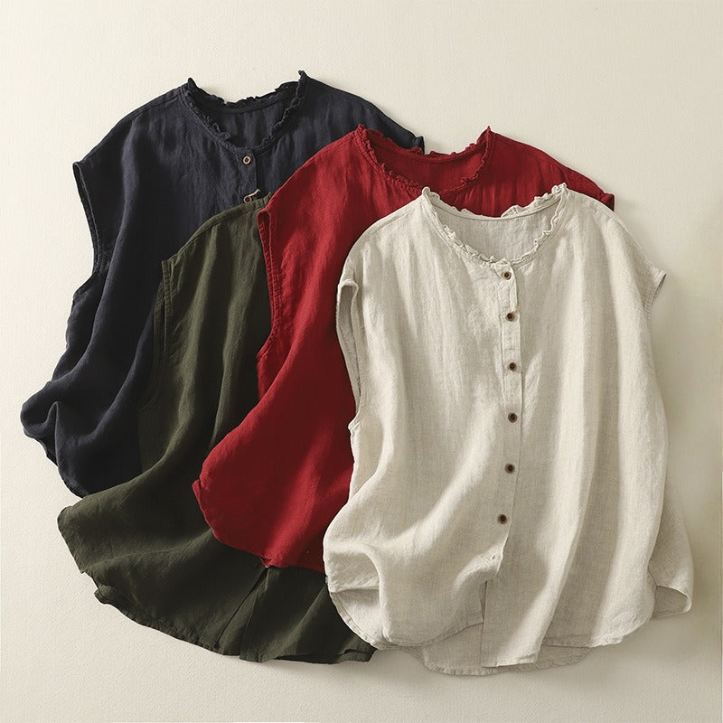 NINA LINEN  BLOUSE