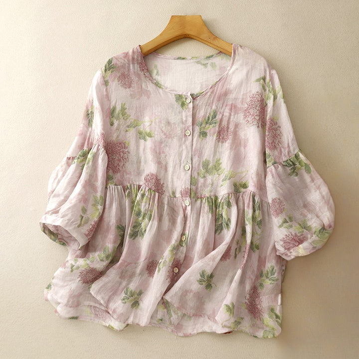 MARTA LINEN BLOUSE