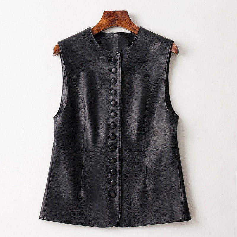 ANNA LEATHER VEST