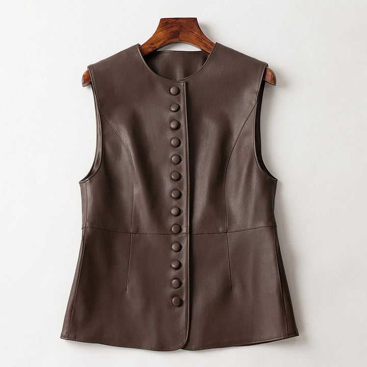 ANNA LEATHER VEST