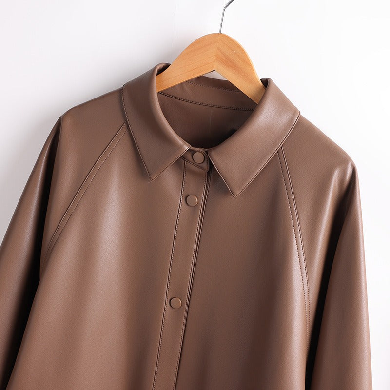 MELISSA™ GENUINE LEATHER  COAT