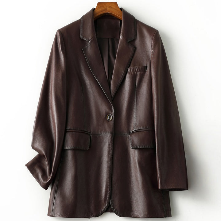 NATASHA™ GENUINE LEATHER BLAZER