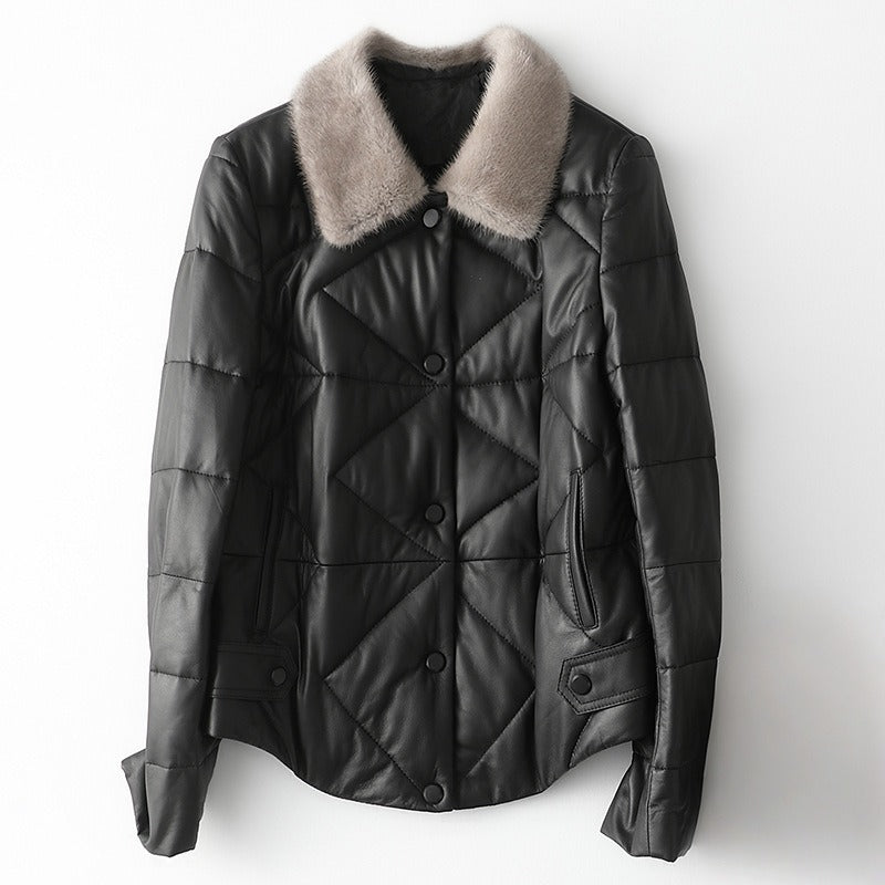 TINA™ GENUINE LEATHER COAT