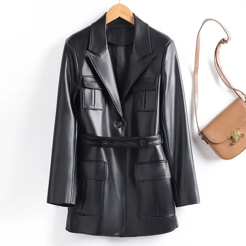 GIANNA™ LEATHER BLAZER