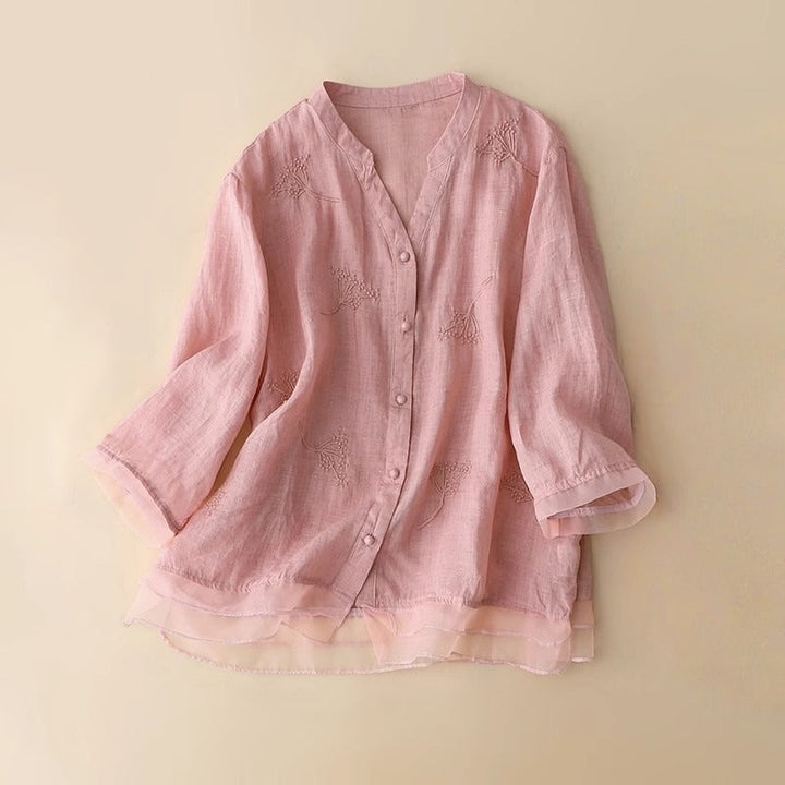 RISA LINEN BLOUSE