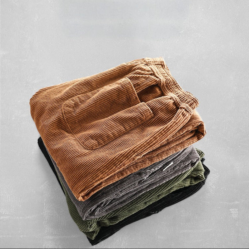 SLIM FIT CORDUROY PANTS