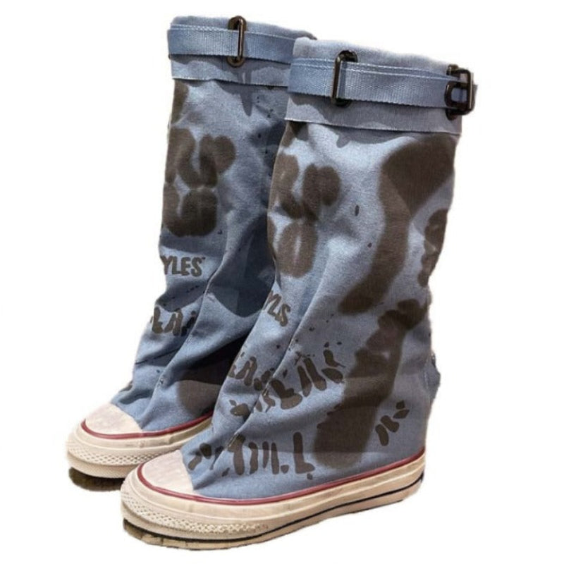 MELODY GRAFFITI CANVAS BOOTS