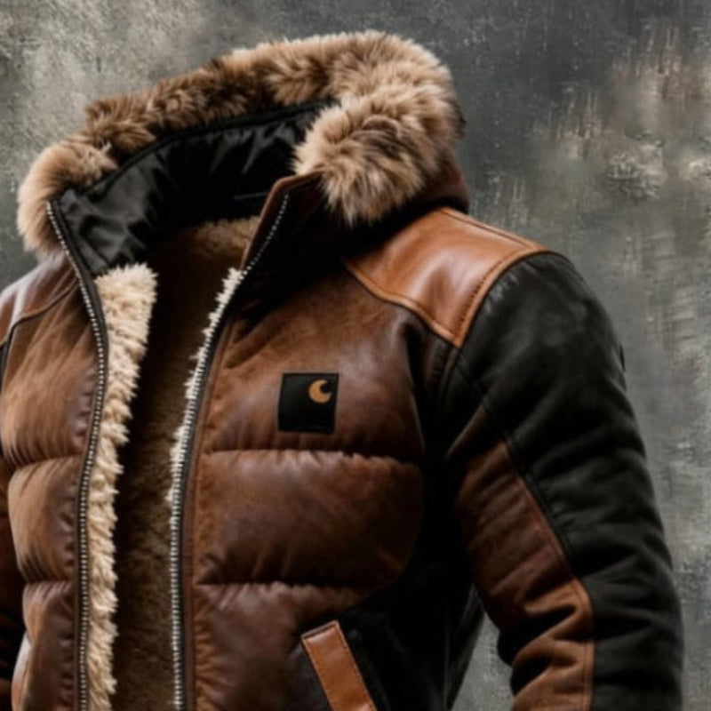 BRANFORD | SHEARLING-LINED LEATHER JACKET