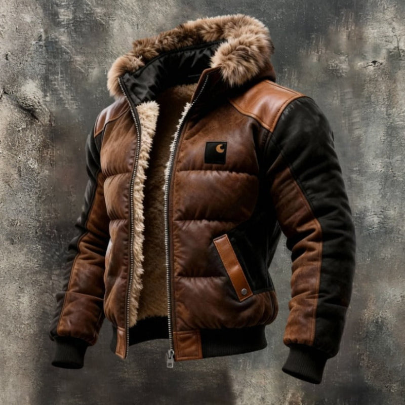 BRANFORD | SHEARLING-LINED LEATHER JACKET