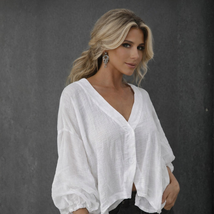 ELLA LINEN BLOUSE