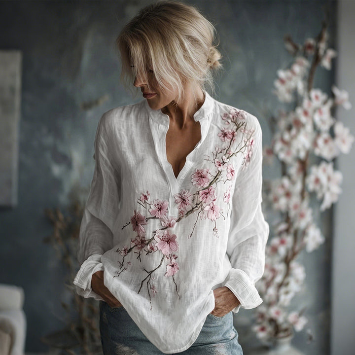 FIONA™ LINEN BLOSSOM BLOUSE