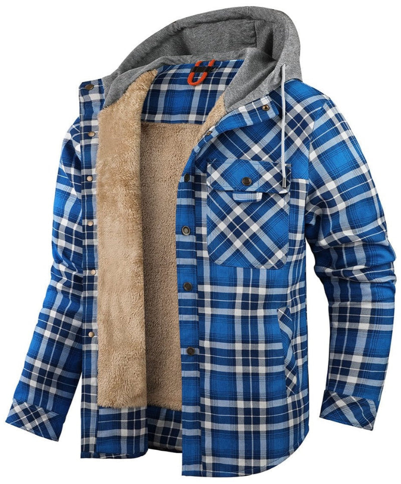 FLINT™ SHERPA-LINED HOODED FLANNEL JACKET