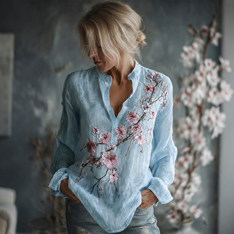 FIONA™ LINEN BLOSSOM BLOUSE