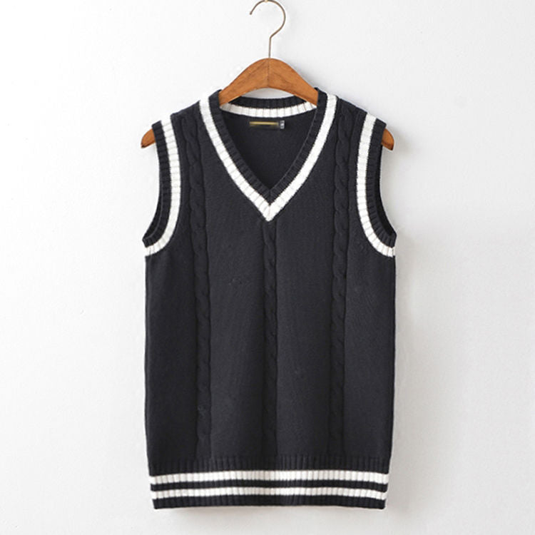 V NECK KNIT VEST