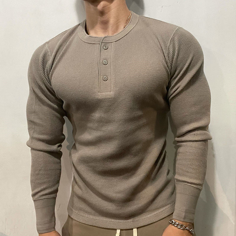 HENLEY MUSCLE SHIRT