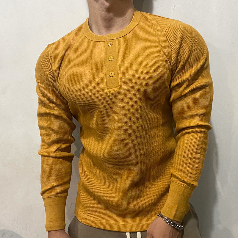 HENLEY MUSCLE SHIRT