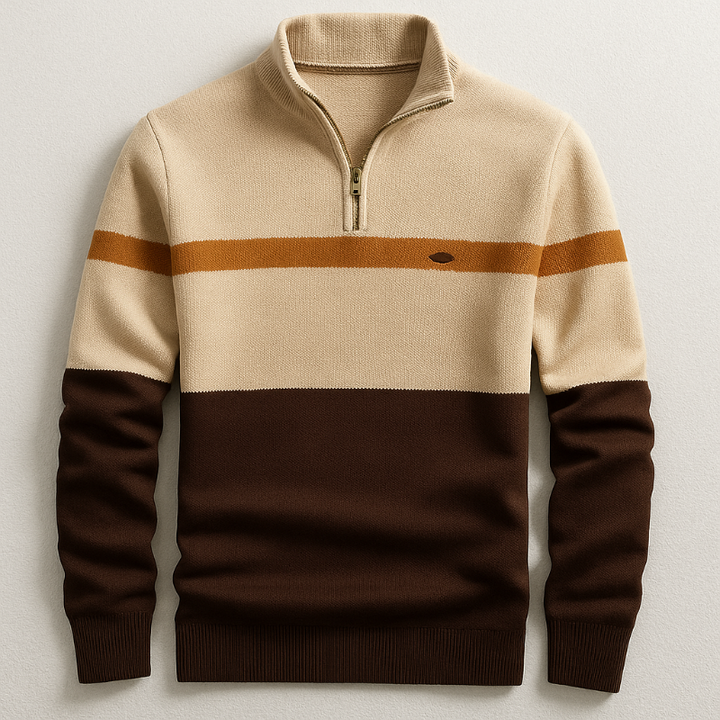 LEO CLASSIC QUARTER-ZIP SWEATER