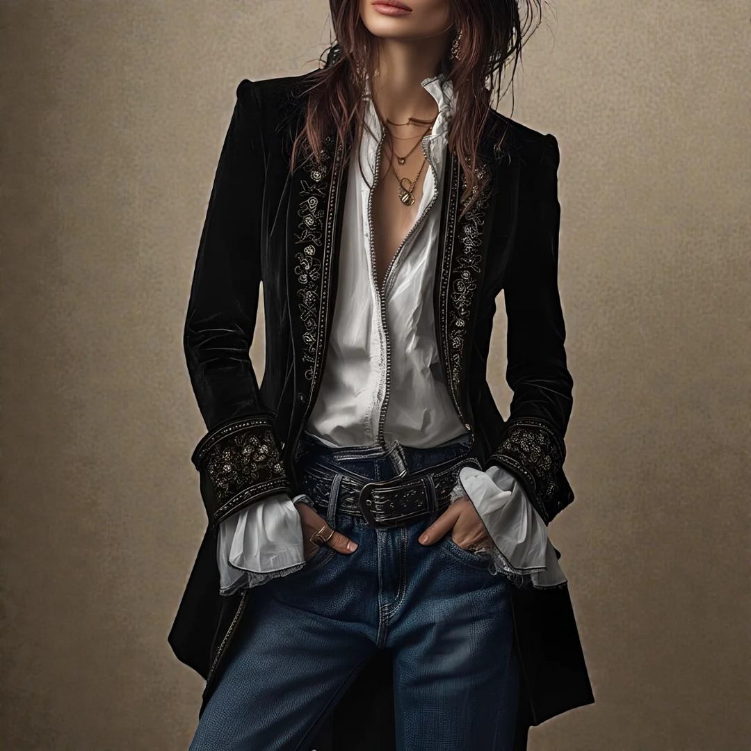 VICTORIA | EMBROIDERED VELVET JACKET