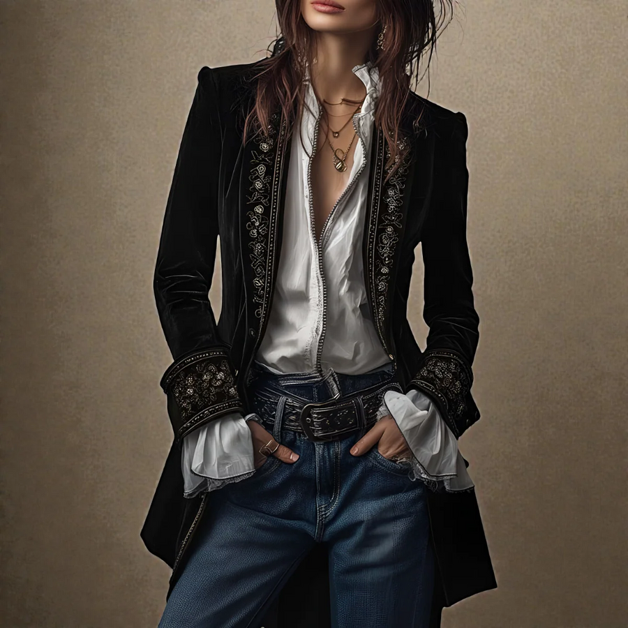 VICTORIA | EMBROIDERED VELVET JACKET