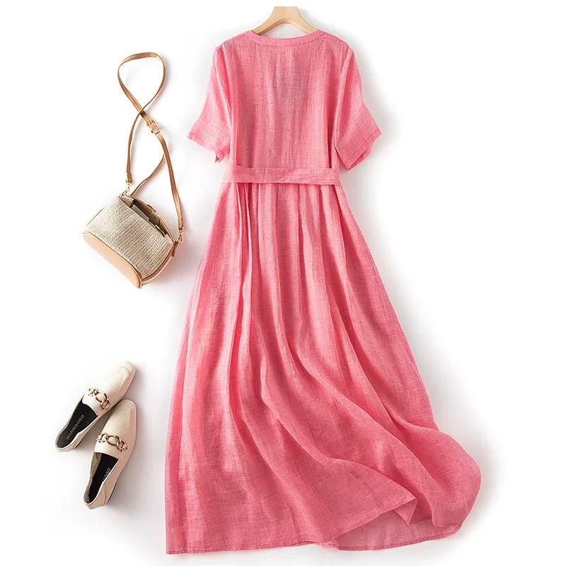 ANDREA LINEN DRESS