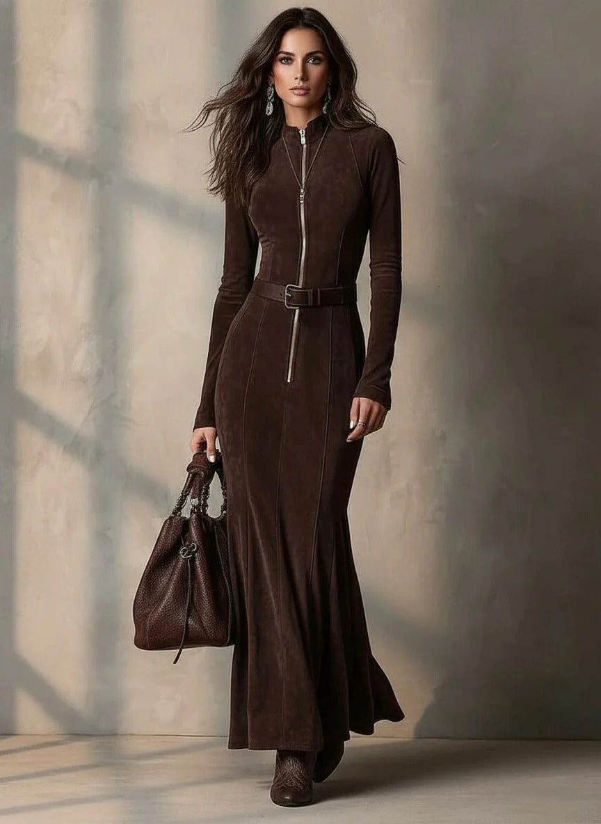 BIANCA | LONG BELTED MAXI DRESS