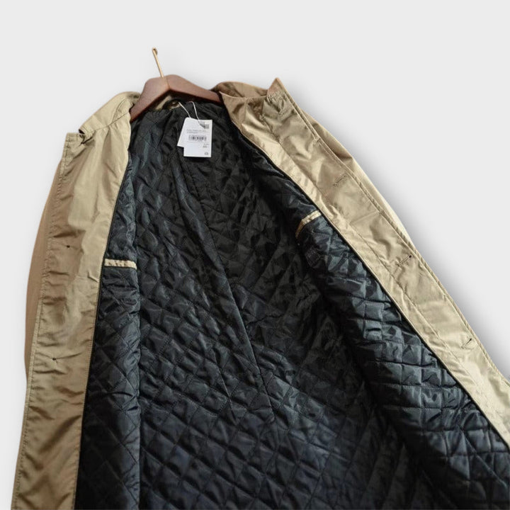 Marta Milano Coastal High-Performance Waterproof Quilted Beige Coat