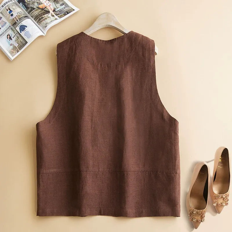 CAROLINE LINEN VEST