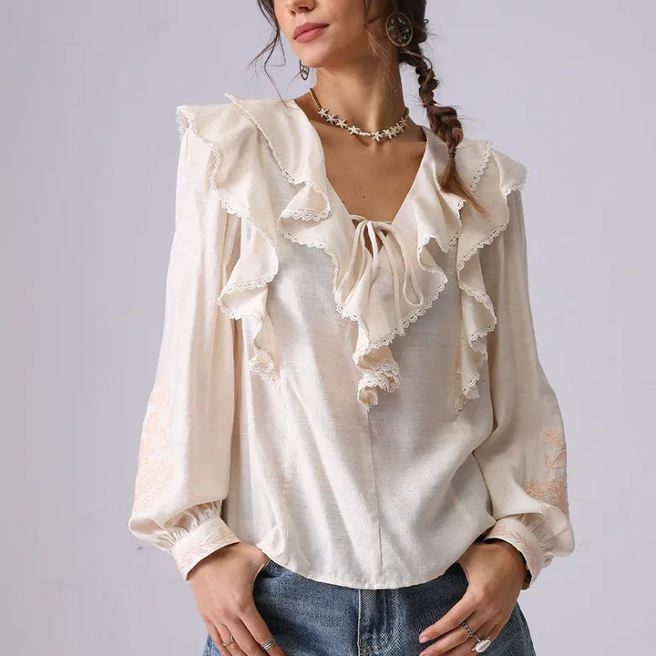 LÉONIE LINEN BLOUSE