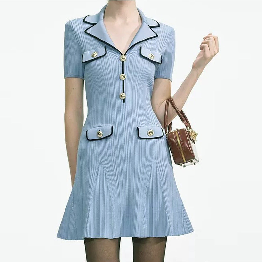 ALENA™ BUTTON MINI DRESS