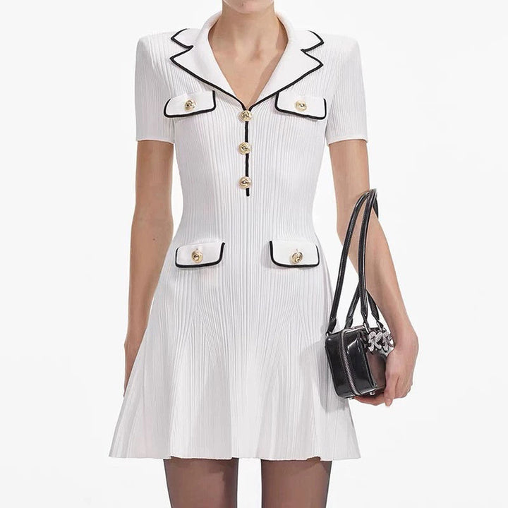 ALENA™ BUTTON MINI DRESS