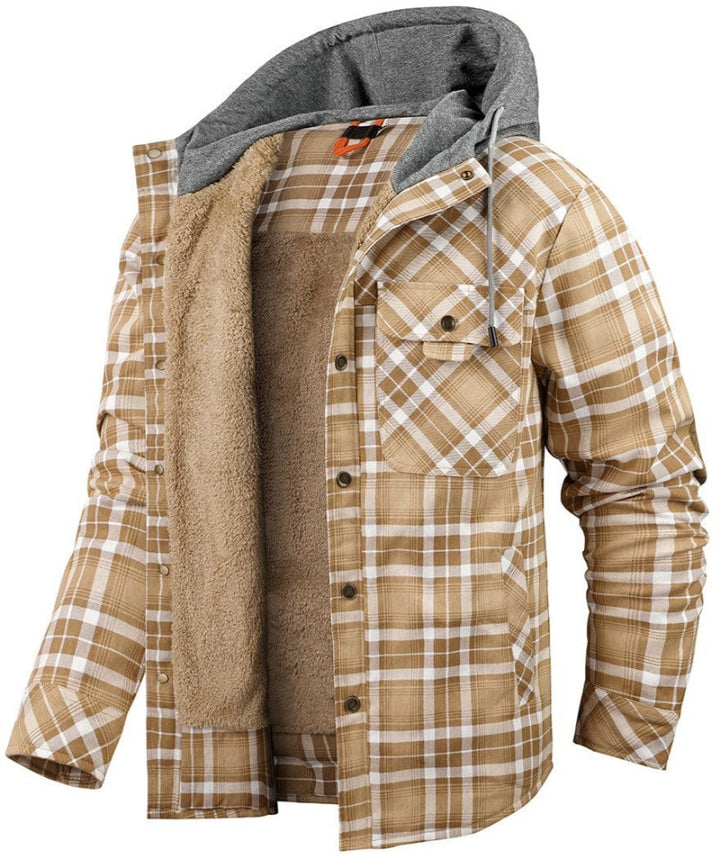 FLINT™ SHERPA-LINED HOODED FLANNEL JACKET