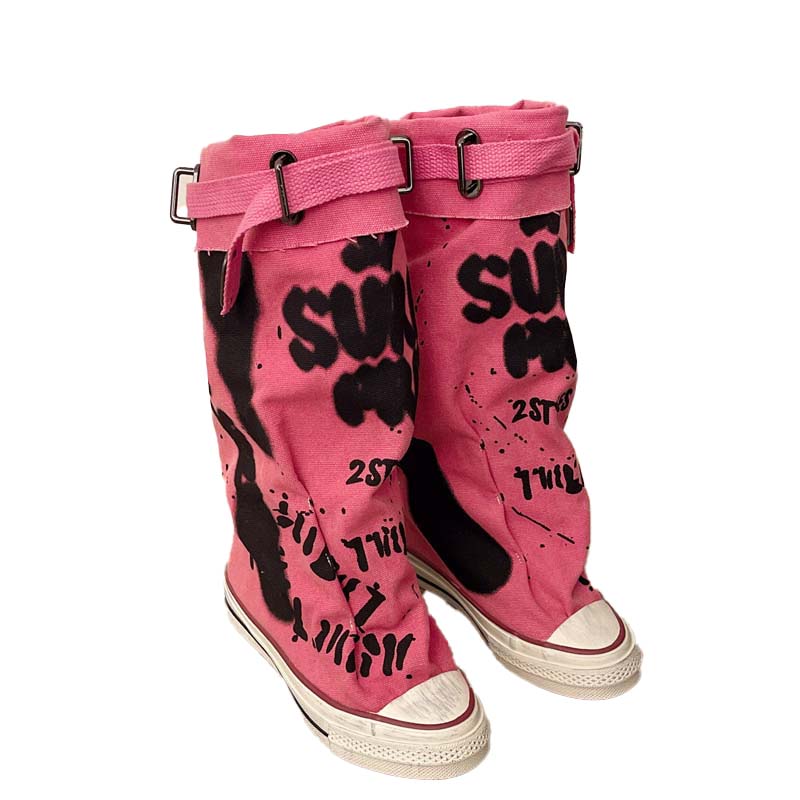 MELODY GRAFFITI CANVAS BOOTS