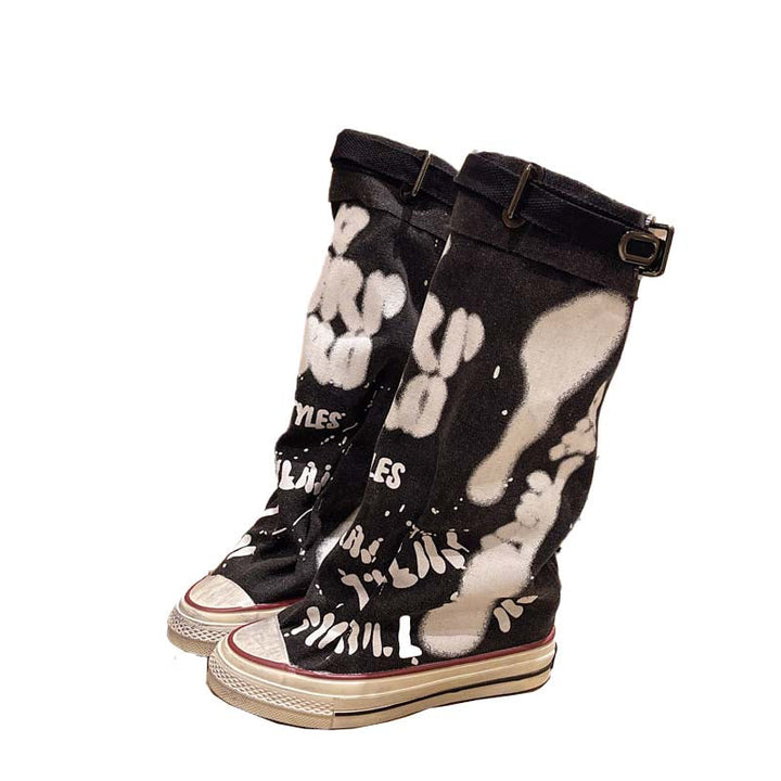MELODY GRAFFITI CANVAS BOOTS