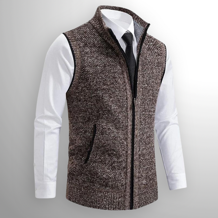 ROMANO™ WOOL-BLEND ZIP KNIT VEST